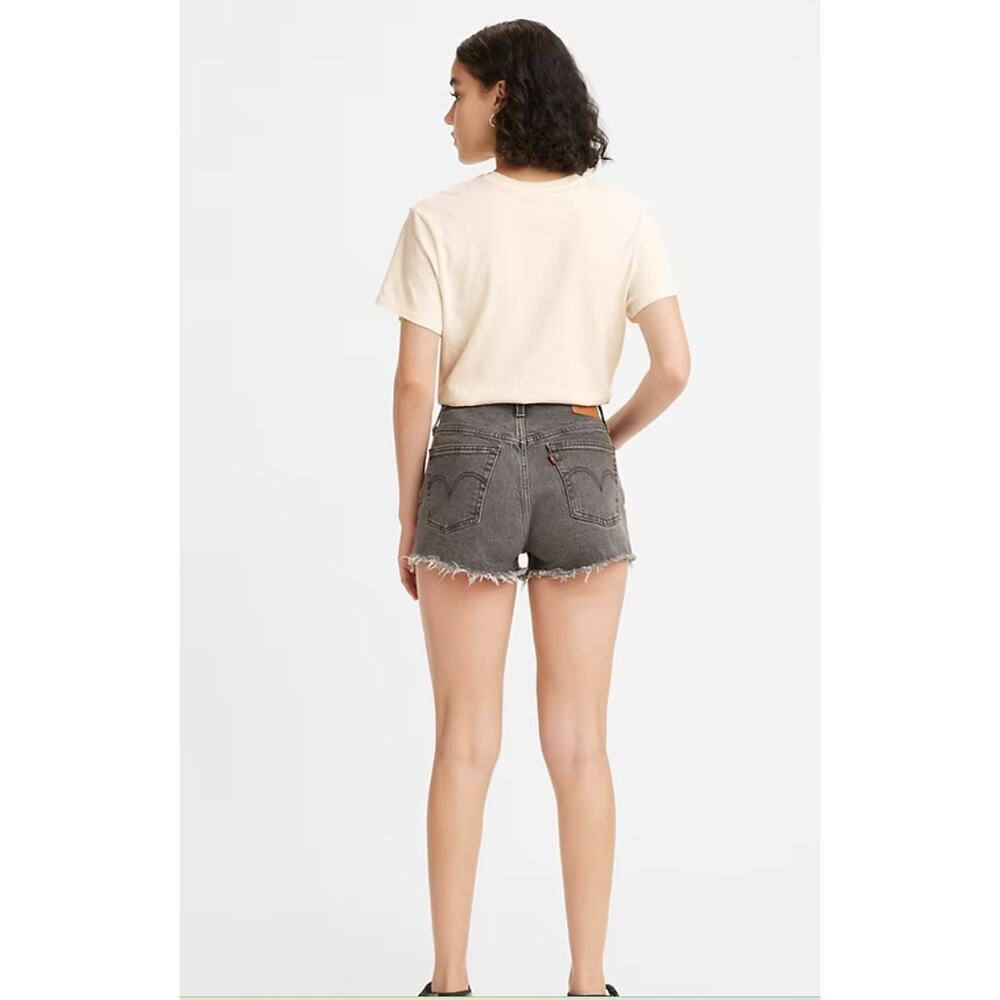 Levi's 501 High Rise Cabo Rise Button Fly Short Black Shorts Women Sz US 31 - Picture 4 of 11